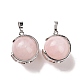 Natural Rose Quartz Pendants(G-A212-01P-05)-1