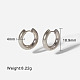 Stainless Steel Simple Fashion Circle Earrings for Daily Wear(VI3249-2)-1