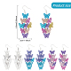 4 Pairs 4 Colors Brass Butterfly Dangle Earrings(EJEW-AN0003-80)-2