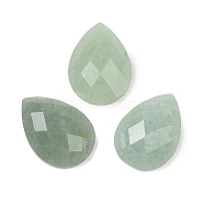 Natural Green Aventurine Cabochons, Teardrop, Faceted, 18x13x5mm(G-C146-04H)