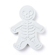Skeleton Cookie Cutters, Stampers Emboss Skeleton Pattern, Cake Topper Decoration Molds, White, 11x13.8x1.8cm(DIY-E028-06)