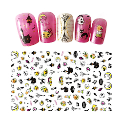 Nail Art Stickers, 3D Design, For Nail Tips Decorations, Halloween, Colorful, 13x8cm(MRMJ-S008-013G)