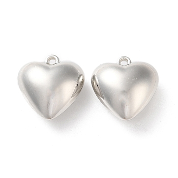 CCB Plastic Pendants, Heart Charms, Platinum, 29x28x16mm, Hole: 2.5mm