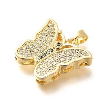 Brass Micro Pave Cubic Zirconia Pendants(KK-G519-15G-02)-2