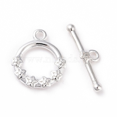 925 Sterling Silver Plated Ring Brass Toggle Clasps