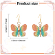 10Pairs 10 Colors Bling Butterfly Resin Dangle Earrings(EJEW-AB00006)-7