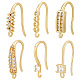 24Pcs 6 Style Rack Plating Brass Pave Cubic Zirconia Earring Hooks(KK-BBC0012-31)-1