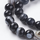 Round Dyed Natural Black Agate Beads Strands(G-G582-8mm-07)-5