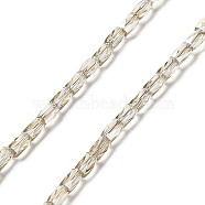 Electroplate Transparent Glass Beads Strands, Pear Luster Plated, Faceted, Column, Gainsboro, 5x3mm, Hole: 0.5mm, about 100pcs/strand, 19.4 inch(EGLA-E046-E02)