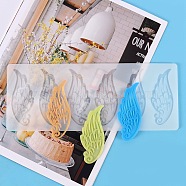 DIY Food Grade Silicone Butterfly Wing Fondant Moulds, Resin Casting Molds, for DIY Candy, Chocolate, UV Resin, Epoxy Resin Crfat Making, White, 249x98x2.5mm, Inner Diameter: 82x34mm(DIY-F132-02)