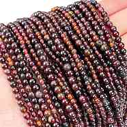 Natural Ganet Beads Strands, Round, 2~4mm, Hole: 0.6~0.7mm, about 104~142pcs/strand, 15~15.16''(38.1~38.5cm)(G-H003-C08-01)