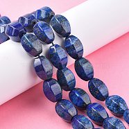 Natural Lapis Lazuli Beads Strands, Faceted, Lantern, 18.5x15~15.5x13~14mm, Hole: 1.2mm, about 21pcs/strand, 15.35''(39cm)(G-K311-09C)