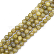 Crackle Glass Beads Strands, Dyed & Heated, Round, Olive Drab, 10mm, Hole: 1mm, about 78~79pcs/strand, 29.92 inch~30.24 inch(76~76.8cm)(GLAA-N046-004B-23)