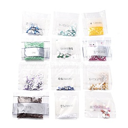 Arcylic Nail Art Decoration Accessories, Mixed Shape, Mixed Color, 2.8~10x2.8~8x1~1.8mm(MRMJ-XCP0001-16)