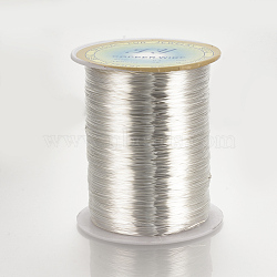 Round Copper Wire for Jewelry Making, Silver, 28 Gauge, 0.3mm, about 3608.92 Feet(1100m)/roll(CWIR-Q005-0.3mm-04)