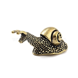 Brass Snail Figurines Statues for Home Desktop Feng Shui Ornament, Antique Bronze, 23x23x46mm(KK-A216-05B-AB)