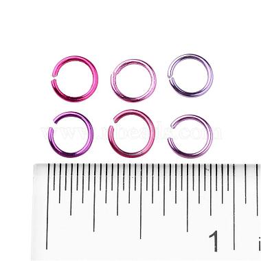 6 Colors Aluminum Wire Open Jump Rings(ALUM-JP0001-01C)-3