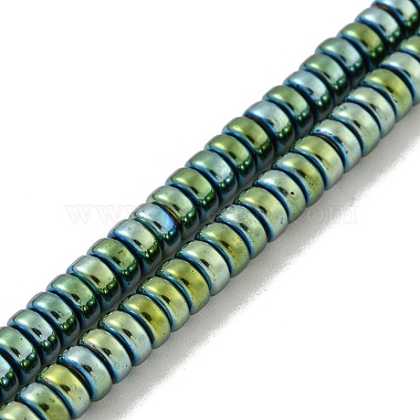 Lime Green Disc Non-magnetic Hematite Beads