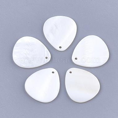 Creamy White Teardrop Freshwater Shell Pendants