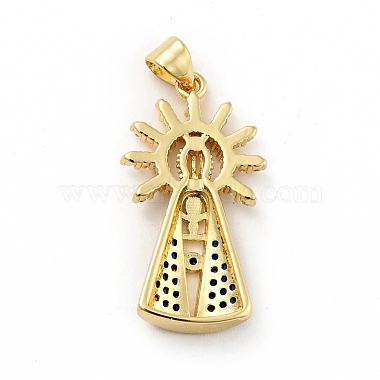 Rack Plating Brass Micro Pave Cubic Zirconia Pendants(ZIRC-F129-44G)-2