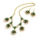 Bohemia Style Alloy Flower Jewelry Set(SJEW-H076-03AG)-1