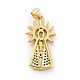 Rack Plating Brass Micro Pave Cubic Zirconia Pendants(ZIRC-F129-44G)-2