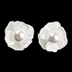 акриловые серьги с искусственным жемчугом 3d в форме цветка(MACR-K354-01)-1