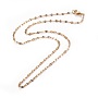 304 Stainless Steel Cable Chain Necklaces, with Lobster Claw Clasps, Soldered, Golden, 17.9 inch(45.5cm), 2mm