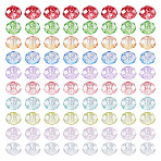 250Pcs 10 Colors Transparent Glass Beads, Faceted(32 Facets), Rondelle, Mixed Color, 8x6~6.5mm, Hole: 1.2~1.4mm(GLAA-TA0002-86)