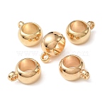 CCB Plastic Tube Bails, Round, Golden, 18x9x14mm, Hole: 1.8mm, Inner Diameter: 8.5mm(CCB-C002-01E-G)
