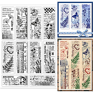 PVC Plastic Stamps, for DIY Scrapbooking, Photo Album Decorative, Cards Making, Stamp Sheets, Plants Pattern, 160x110x3mm(DIY-WH0167-57-0458)
