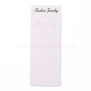 Paper Keychain Display Cards, Rectangle with Word Fashion Jewelry, White, 12.8x4.8x0.03cm, Hole: 7mm(X-CDIS-G004-01)