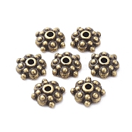 Tibetan Style Alloy Caps, Lead Free and Cadmium Free, Antique Bronze, 8x3mm, Hole: 1mm(MLF0664Y)