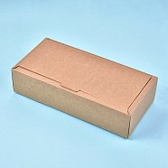 Kraft Paper Gift Box, Folding Boxes, Rectangle, BurlyWood, Finished Product: 27x13x6.7cm, Inner Size: 25x11x6.5cm, Unfold Size: 42.8x56.9x0.03cm and 34.4x36.6x0.03cm(CON-K006-07C-01)