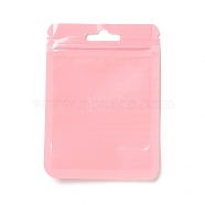 Rectangle Plastic Zip Lock Gift Bags, with Transparence Windows Resealable Bags, Light Coral, 11x8x0.15cm, Unilateral Thickness: 2.5 Mil(0.065mm)(OPP-B006-02B-04)