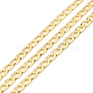 Rack Plating Brass Cuban Link Chains, Soldered, Faceted, with Spool, Long-Lasting Plated, Lead Free & Cadmium Free & Nickel Free, Real 18K Gold Plated, 5x3x0.5mm(KK-E015-02G)