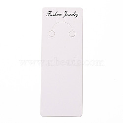 Paper Keychain Display Cards, Rectangle with Word Fashion Jewelry, White, 12.8x4.8x0.03cm, Hole: 7mm(X-CDIS-G004-01)
