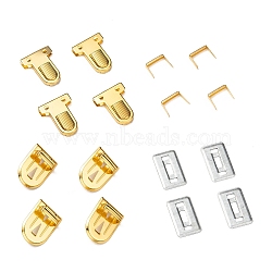 Iron Purse Push Lock Sets, Golden, 35x25x11mm, 4pcs/set(IFIN-R203-67G)