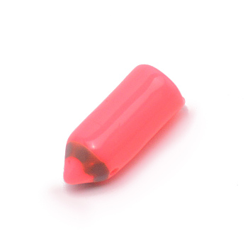 Opaque Resin Beads, No Hole, Pencil, Light Coral, 16x7mm