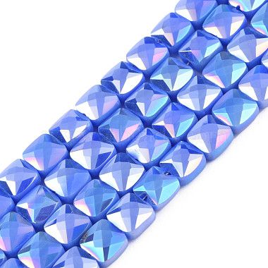 Royal Blue Square Glass Beads