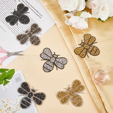 12Pcs 6 Styles Bees Hotfix Rhinestone Appliques(DIY-CP0009-67)-4