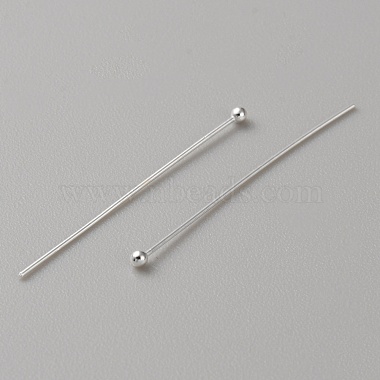 925スターリングシルバーボールヘッドピン(STER-WH0019-07D)-2