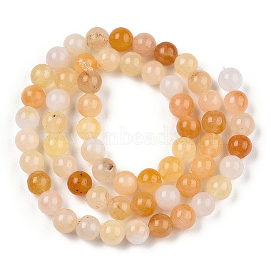 Chapelets de perles jaunes en aventurine naturelle(X-G-Q948-80A-6mm)-2