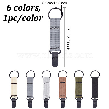 6Pcs 6 Colors Alloy Hat Clip for Travel(FIND-GO0001-18)-2