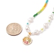 Emaille-Anhänger-Halskette mit Zitronenscheibe für Mädchen und Frauen(X1-NJEW-TA00013)-5