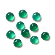Natural Green Onyx Agate(Dyed & Heated) Cabochons, Half Round, 3x2mm(G-P521-01B)