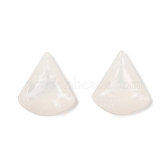 Opaque Resin Decoden Cabochons, Triangle, White, 12x10.5x3.5mm(CRES-I036-19A)