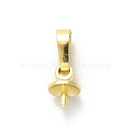 Rack Plating Brass Ice Pick Pinch Bails, Long-Lasting Plated, Lead Free & Cadmium Free, Real 18K Gold Plated, 13mm, Hole: 6.2x3.5mm, Pinch Bails: 7x5mm, Pin: 1mm(KK-L210-004G-02)