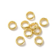Brass Split Rings, Lead Free & Cadmium Free, Double Loops Jump Rings, Real 24K Gold Plated, 21 Gauge, 5x2mm, Inner Diameter: 3.5mm(KK-O143-25G)