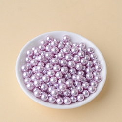 ABS Plastic Imitation Pearl Beads, No Hole, Round, Thistle, 10mm, about 1000pcs/set(KY-WH0046-169F-01)